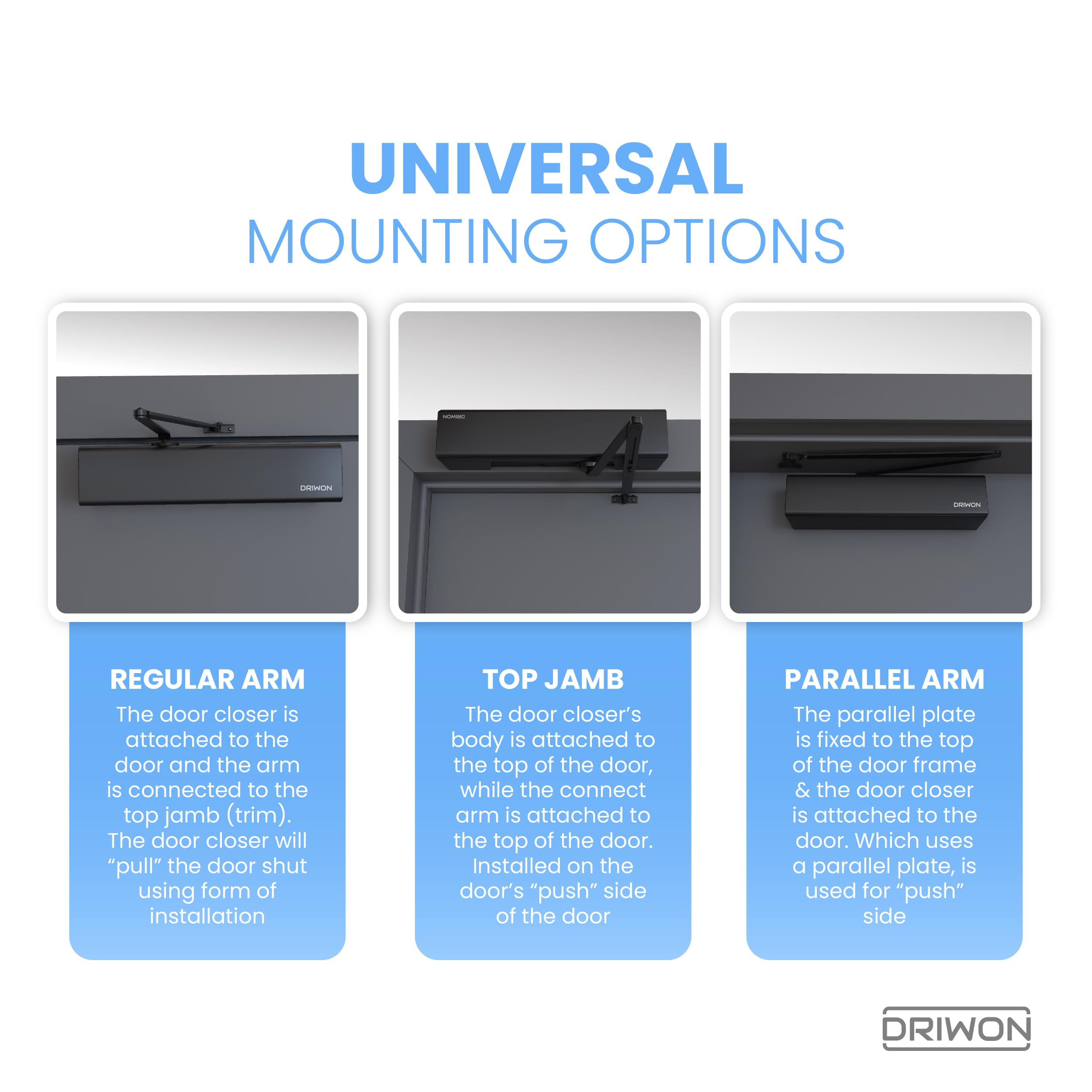 Heavy Duty Commercial Door Closer DRIWON DN-8220 - View #6