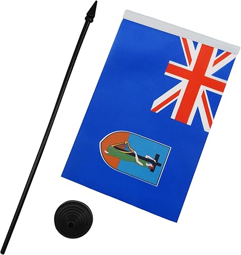 Miniatura 157 de Bandera de mesa Colombia 5'' x 8'' - Bandera de escritorio colombiana 8.3 x 5.5 in - Barra y base de plástico negro - AZ FLAG