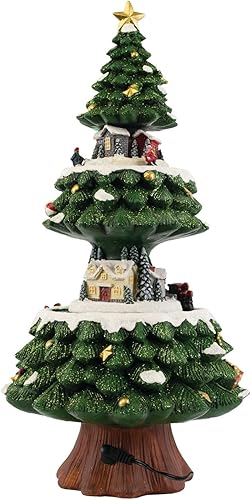 Miniatura 25 de Pueblo Navideño Animado de Santa en Fuga | Accesorios de Casa Navideña Colección Figuritas para Decoraciones y Regalo | Movimiento y Sonido con