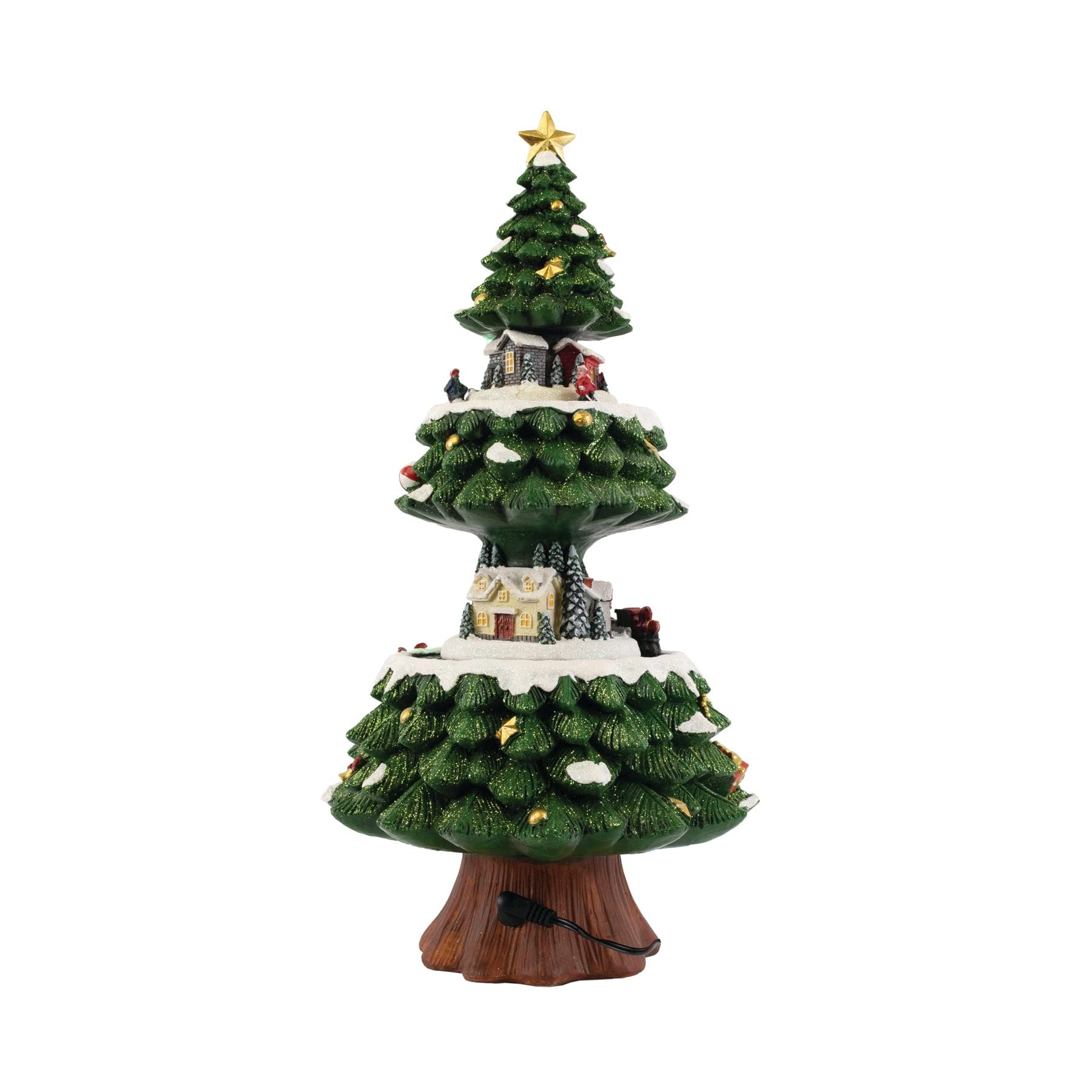 Amazon.com: FG Square Animated Light Up Christmas Tree | Village