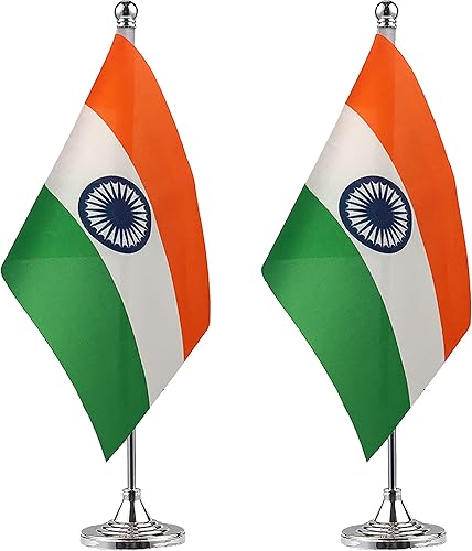 Miniatura 29 de WXTWK Paquete de 2 banderas de escritorio mexicanas pequeñas con base de soporte, decoración para eventos y celebraciones Afro Americano