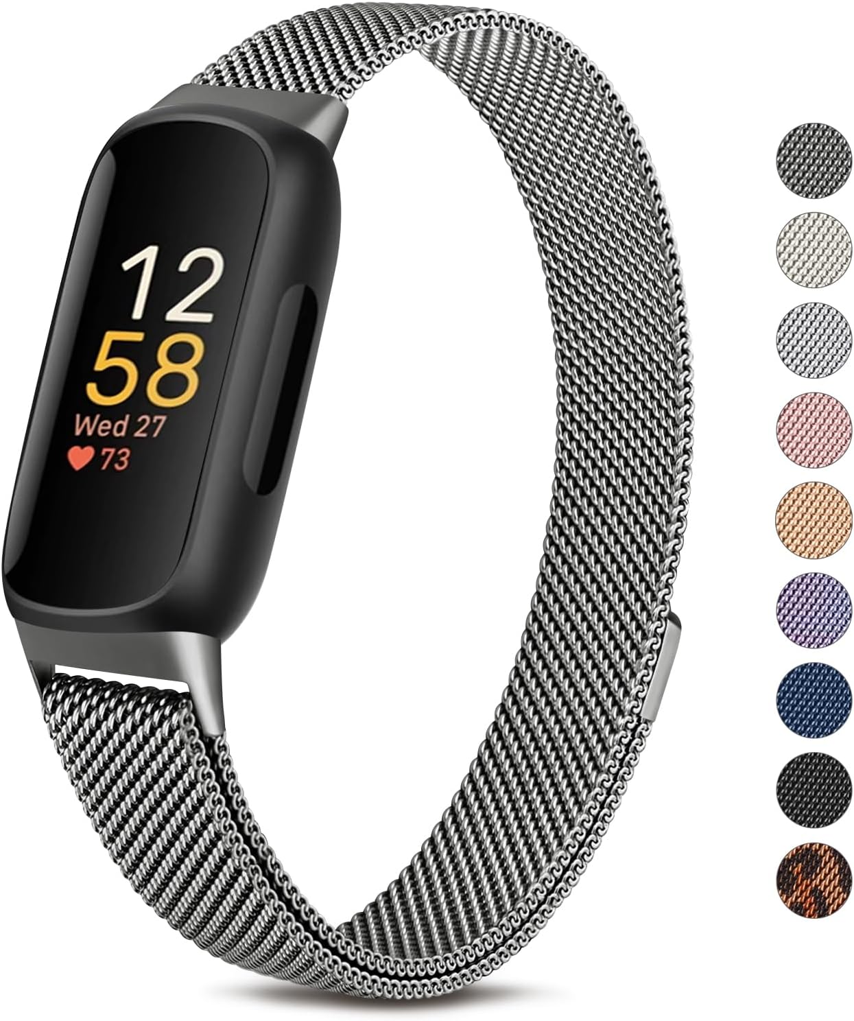 Metal Band for Fitbit Inspire 3 Bands Women Men, Stainless Steel Adjustable Straps Replacement Bands for Fitbit Inspire 3 Fitness Tracker