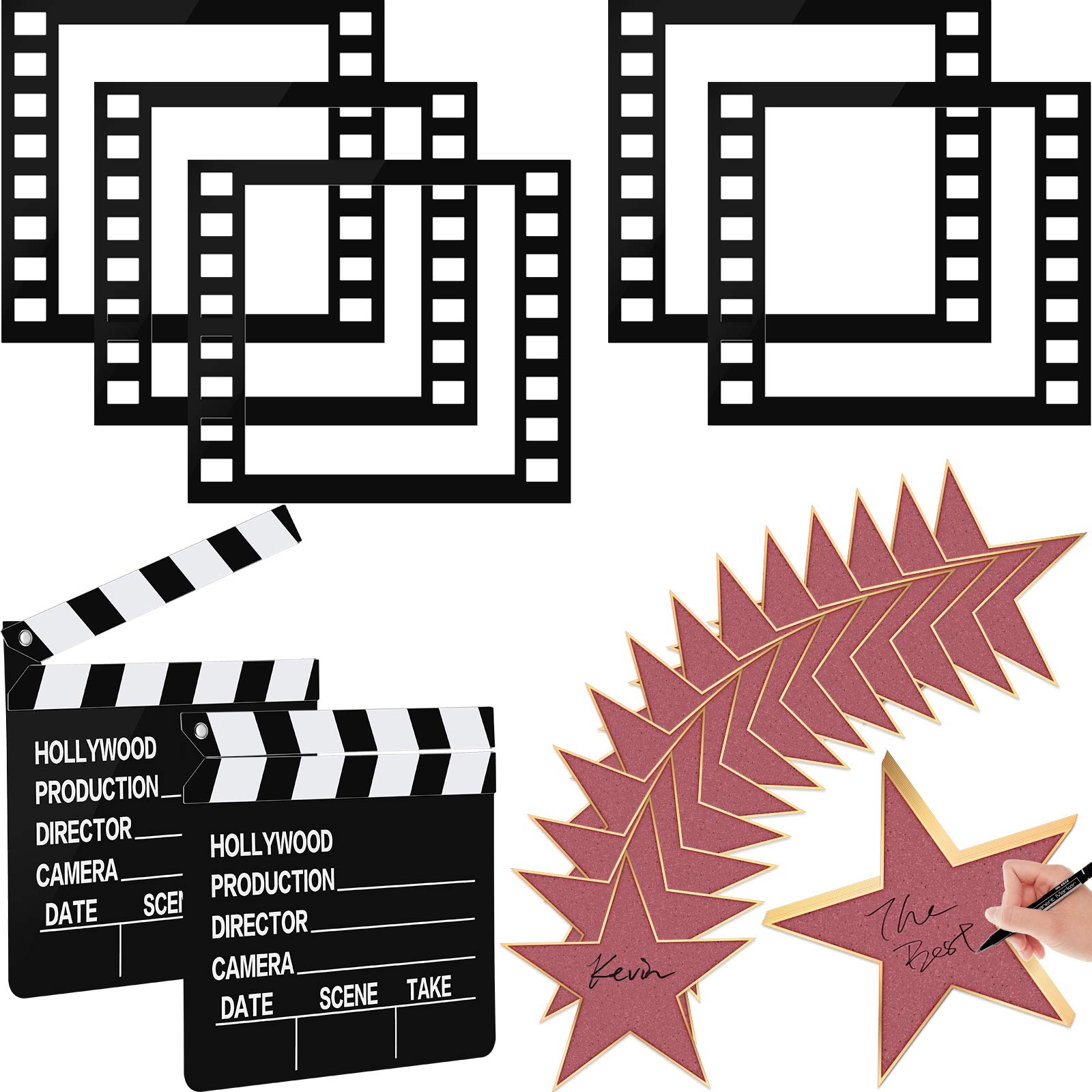 Buy 22 Pieces Movie Night Party Decoration Set Movie Clapboard Cut