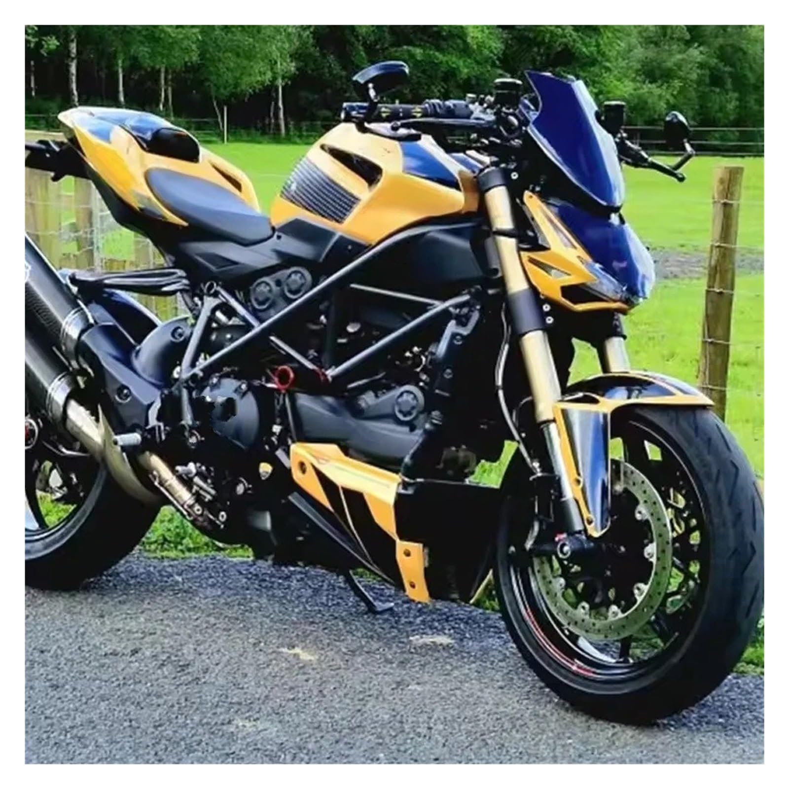 CUPOLINO Per Ducati Per Streetfighter 848 1000S 1100S Parabrezza Per Moto Nero Trasparente Parabrezza e deflettori(Nero)