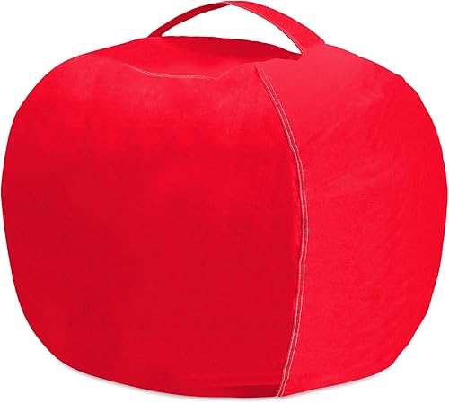 Miniatura 79 de Posh Stuffable - Sillón puff con almacenamiento para niños, contenedor de animales de peluche, organizador de juguetes de niños Lienzo Burbujas Azul