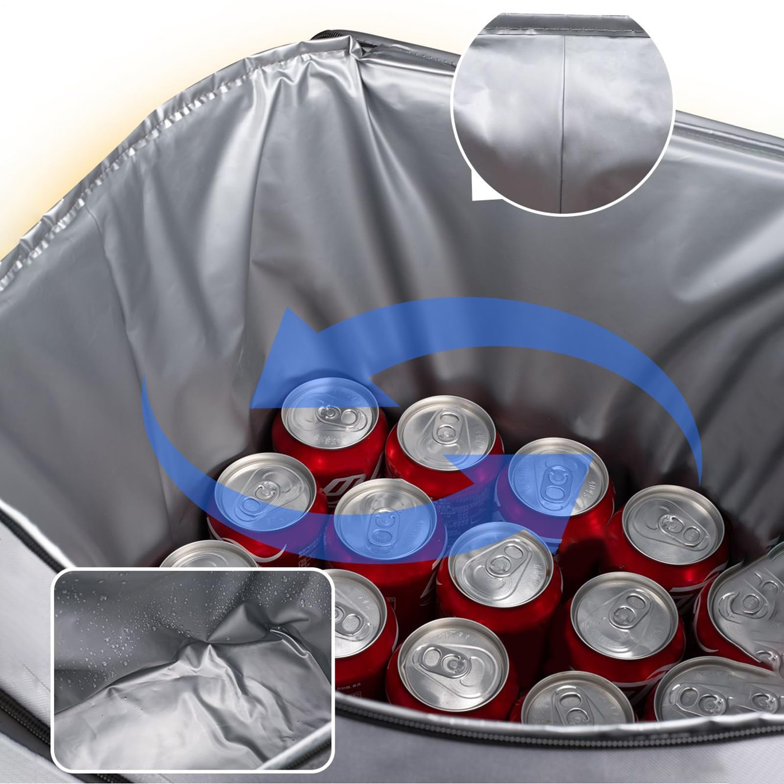 con Ruedas Carrito Enfriador | Carrito de Viaje Impermeable con Asa Bolsa Aislada 35L para Jardín Playa Compras Acampada al Aire Libre