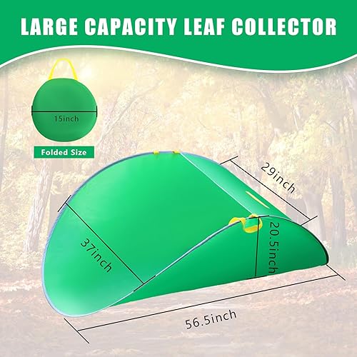 Miniatura 2 de Recolector de hojas, bolsas de hojas desplegables portátiles, herramientas plegables para recoger hojas, cargador de hojas, bolsas de jardín