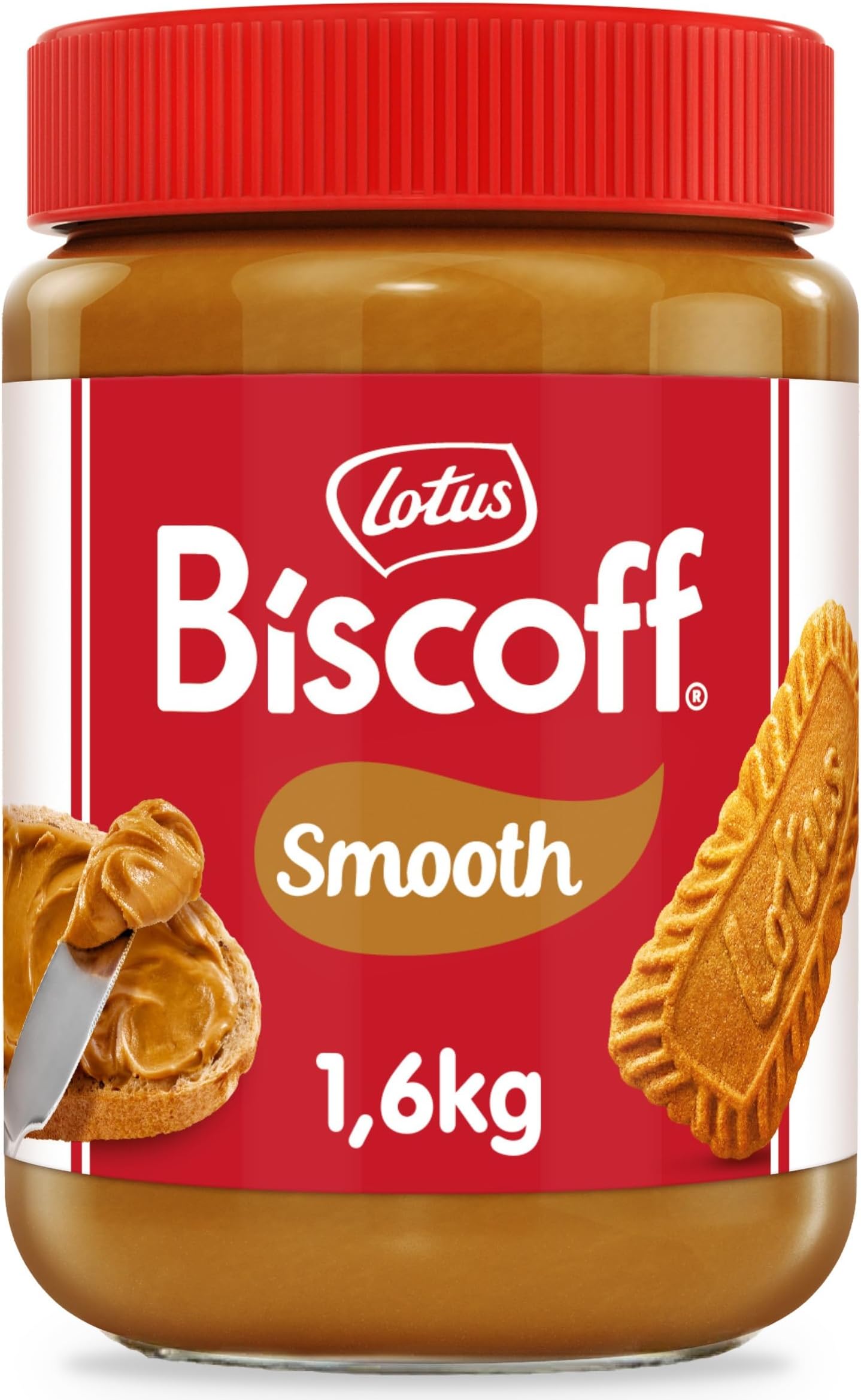 Sweet spread - Smooth - Extra Large Jar - Caramelised biscuit flavor - Vegan - Nut free - No colours or added flavours - 1.6kg