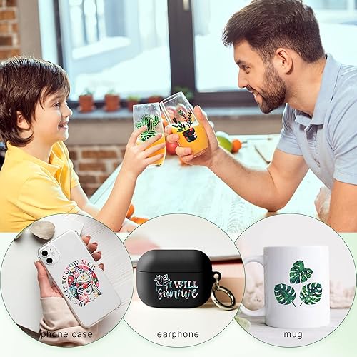 Miniatura 5 de Tintnut Vinilo permanente 8 hojas de 12 x 10 pulgadas, hojas de vinilo adhesivas permanentes de camuflaje, patrón militar, vinilo impermeable