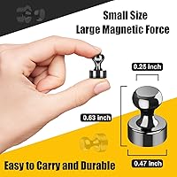 Vista 4 de Paquete de 20 clips magnéticos para pizarra blanca y 16 unidades de imanes negros para refrigerador, pasadores magnéticos
