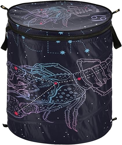 Hamper essentials foldable storage containers baskets for kitchen Cancer Zodiac Sign Constellation,bolsas para lavanderia