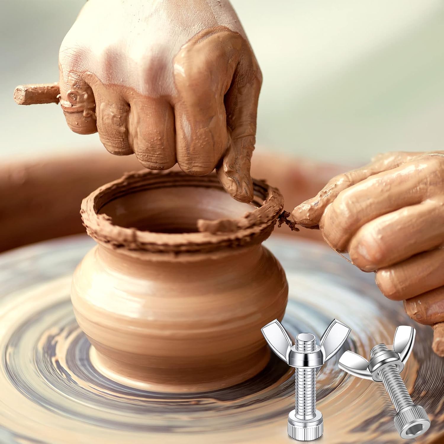 14 Sets Pottery Bats pins for Wheel Metal Stainless Steel Bat Pins Ceramic Pottery Tools Works with Any Standard Wheel Head for Throwing Bats Replacement Potter Wheels with Bat Pin Holes : Arts, Crafts & Sewing