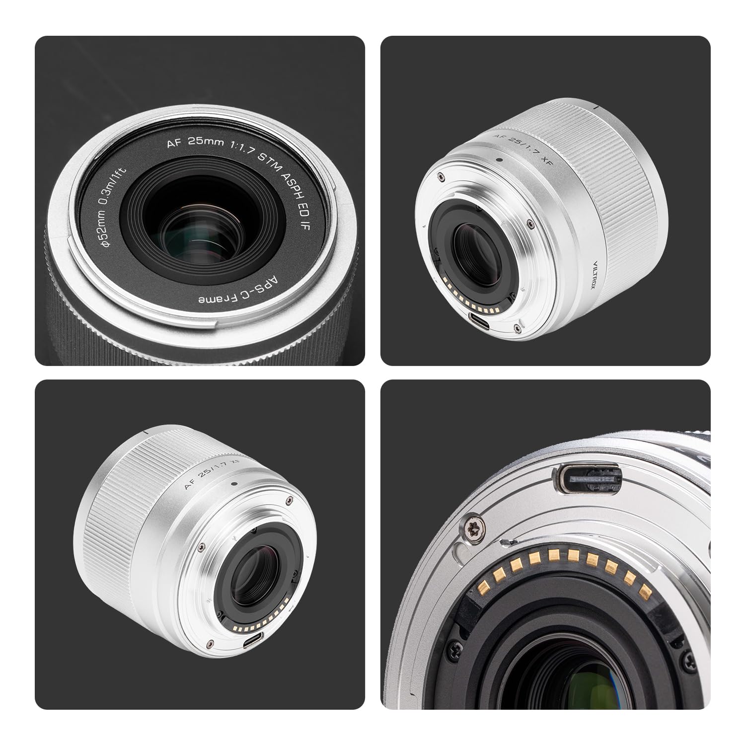 VILTROX AF 25 mm F1.7 Fuji X Air APS-C - Obiettivo con messa a fuoco | Obiettivo leggero AF con messa a fuoco automatica con grande apertura, ottica di alta qualità, compatibile con fotocamere