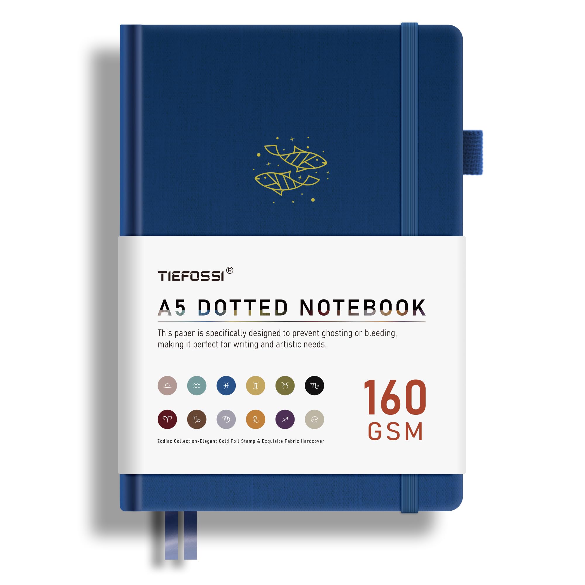TIEFOSSI Bullet Dotted Journal, 160GSM Bleed Proof Thick Paper, Constellations Dot Notebook