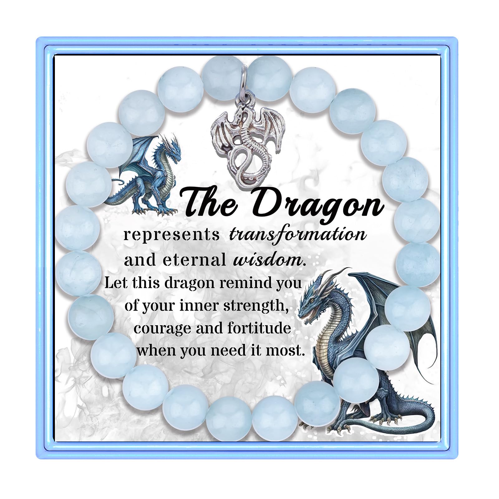 Dragon Lover's Charm Gemstone Jewelry Bracelet Inspiration Spirit Animal Gift for Friends
