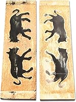 Vista 6 de Báscula de mango de cuerno de búfalo (parte superior plana) - (rojo vino) - (4.50 x 1.25 x 0.25)