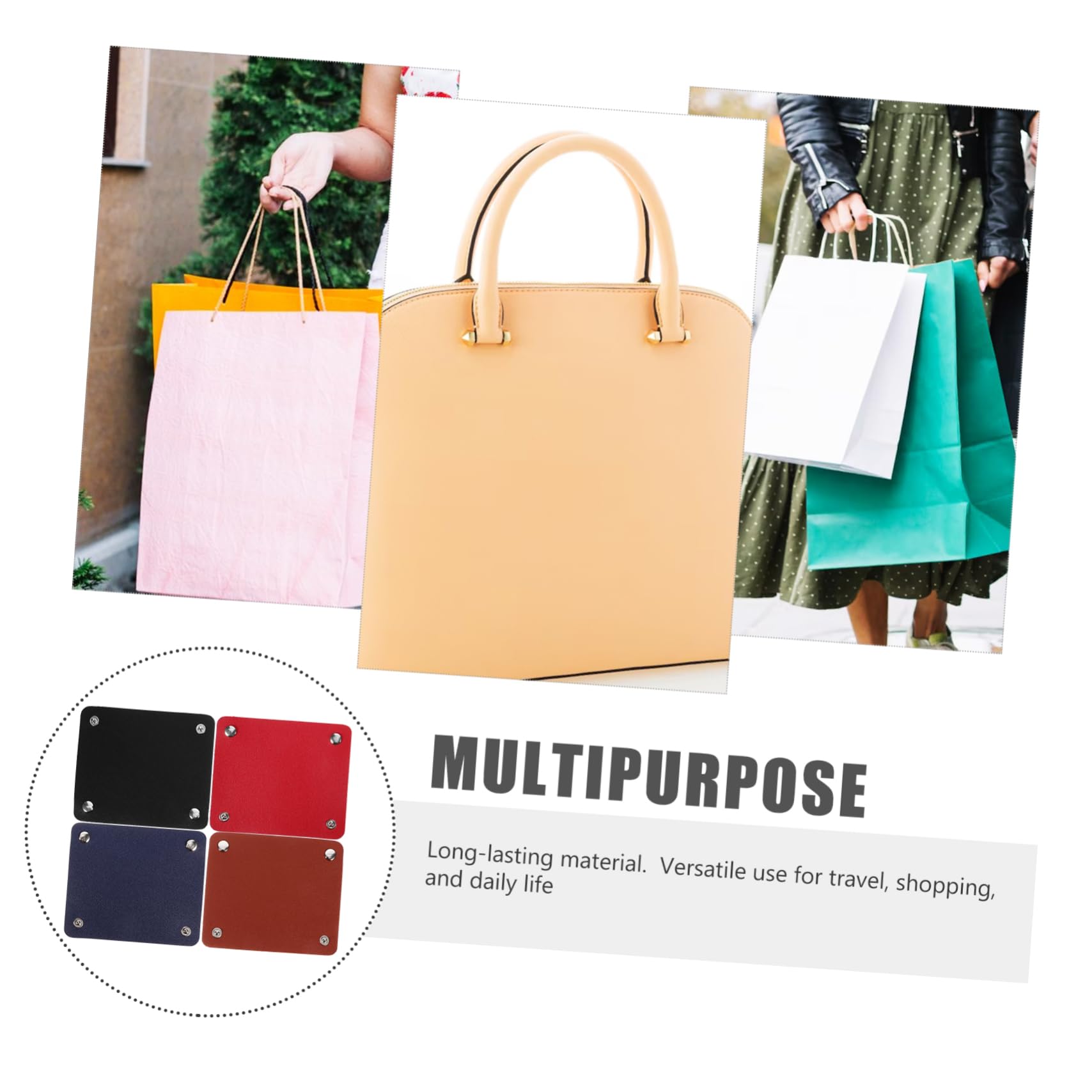 SHINEOFI 5 Series Envoltura De Equipaje Maletas Suitcase Protector De Agarre del Mango del Bolso Correas para Bolsas Bolso Viaje Empuñadura Envolturas De Manija De Maleta Cuero 8 Piezas X 5