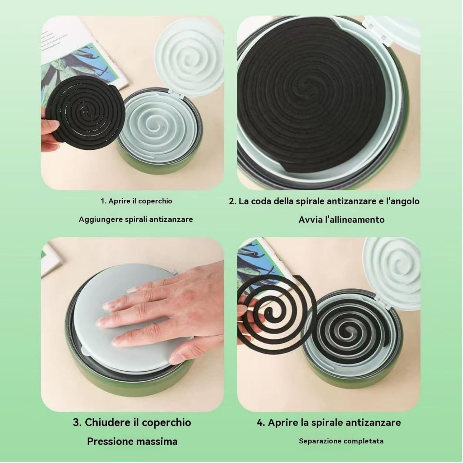 Zampironi zanzare interno,Bruciatore di Incenso, Porta Zampirone da Esterno,Base Termoresistente Con Design Separabile per Interni Esterni Giardino Cortile Casa e Campeggio (3, Bianco)