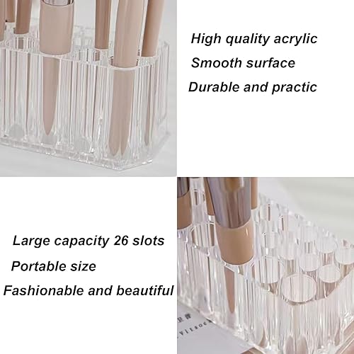Miniatura 3 de Organizador de lápiz labial acrílico transparente Maquillaje Cepillo de uñas Delineador de ojos titular de delineador de labios 26 espacios vitrina