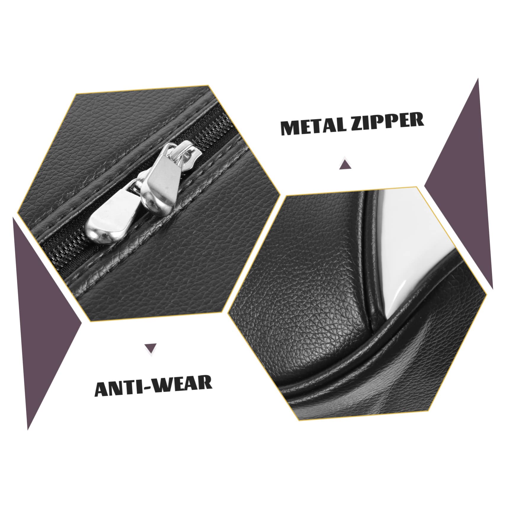 Sacca Portascarpe Pieghevole in Cuoio Nero per Scarpe | Borsa Portascarpe da Viaggio, Contenitore Multiuso Antiusura, per Ciclismo e Sport, Formato Compatto
