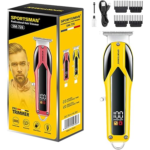 Hair Clippers for Men, Cordless Clipper and Trimmer Set, Clippers for Hair Cutting Kit with LCD Display, Long Battery Life, R-Shaped Rounded Corner Design,Powerful Motor, Gifts for Men