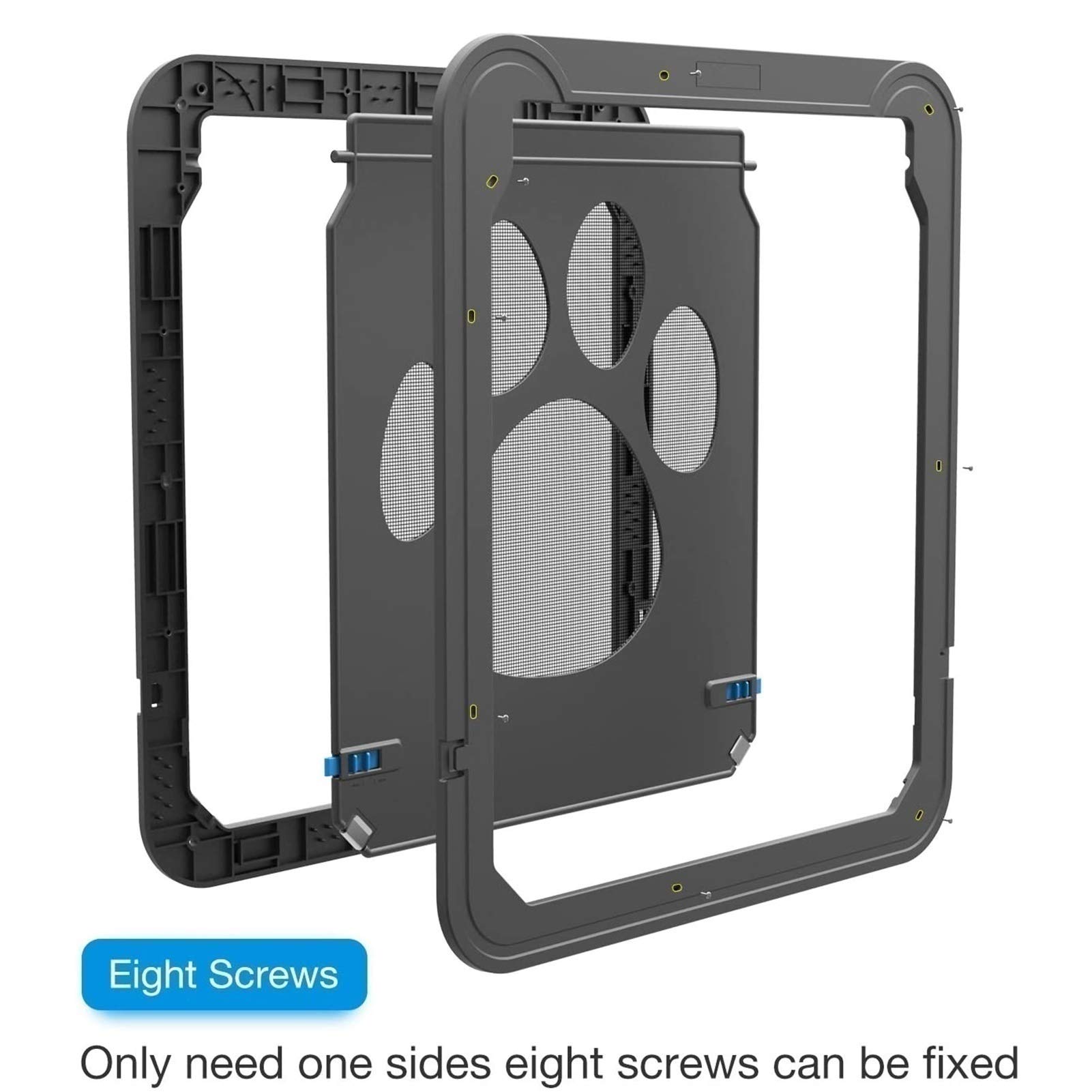 Katzenklappen Hua Katzenklappe/Haustier Tür Für Kleines/Mittleres Tier, Magnetische Klappenpaneel-Haustier-Tür-ABS- Und Nylonmaterial, 2 Größen (Size : 29x24cm)