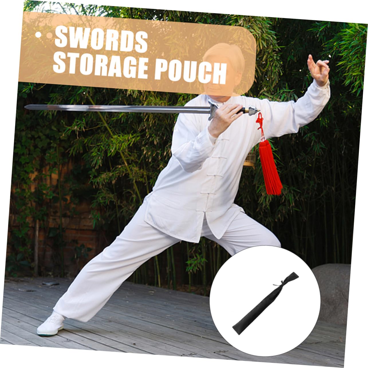 ifundom Japanese Sword Carrying Case Thick Durable Protection Bag for Swords Multifunctional Storage Pouch Compact Easy to Carry Suitable for