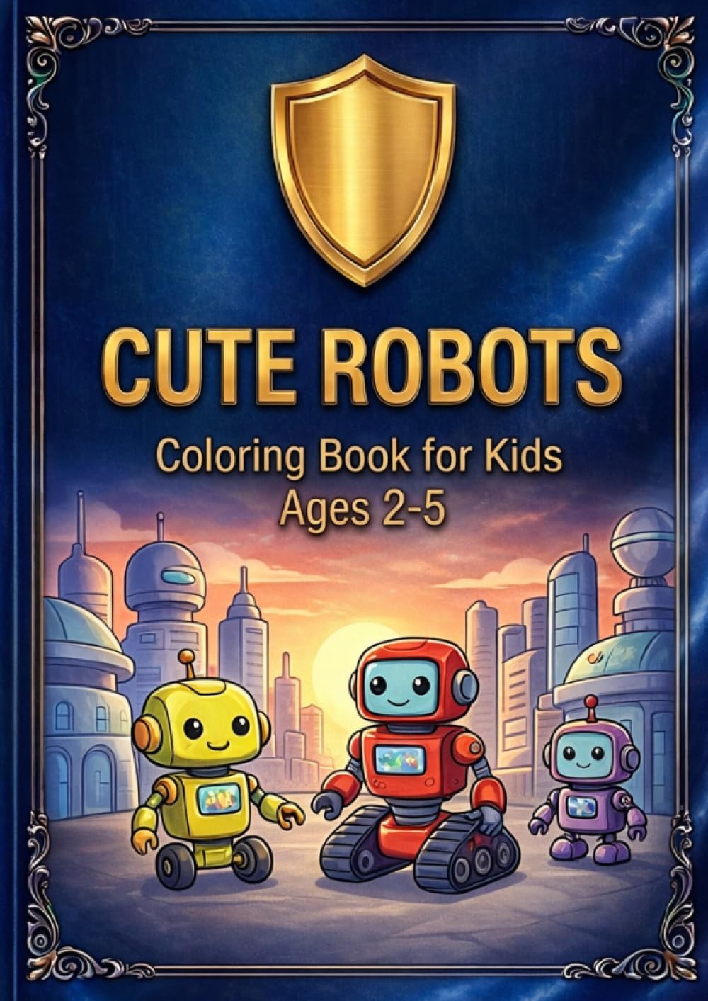 Cute Robots – Coloring Book for Kids Ages 2–5: 58 Big, Simple and Adorable Robot Coloring Pages with Thick Lines – Perfect for Little Hands