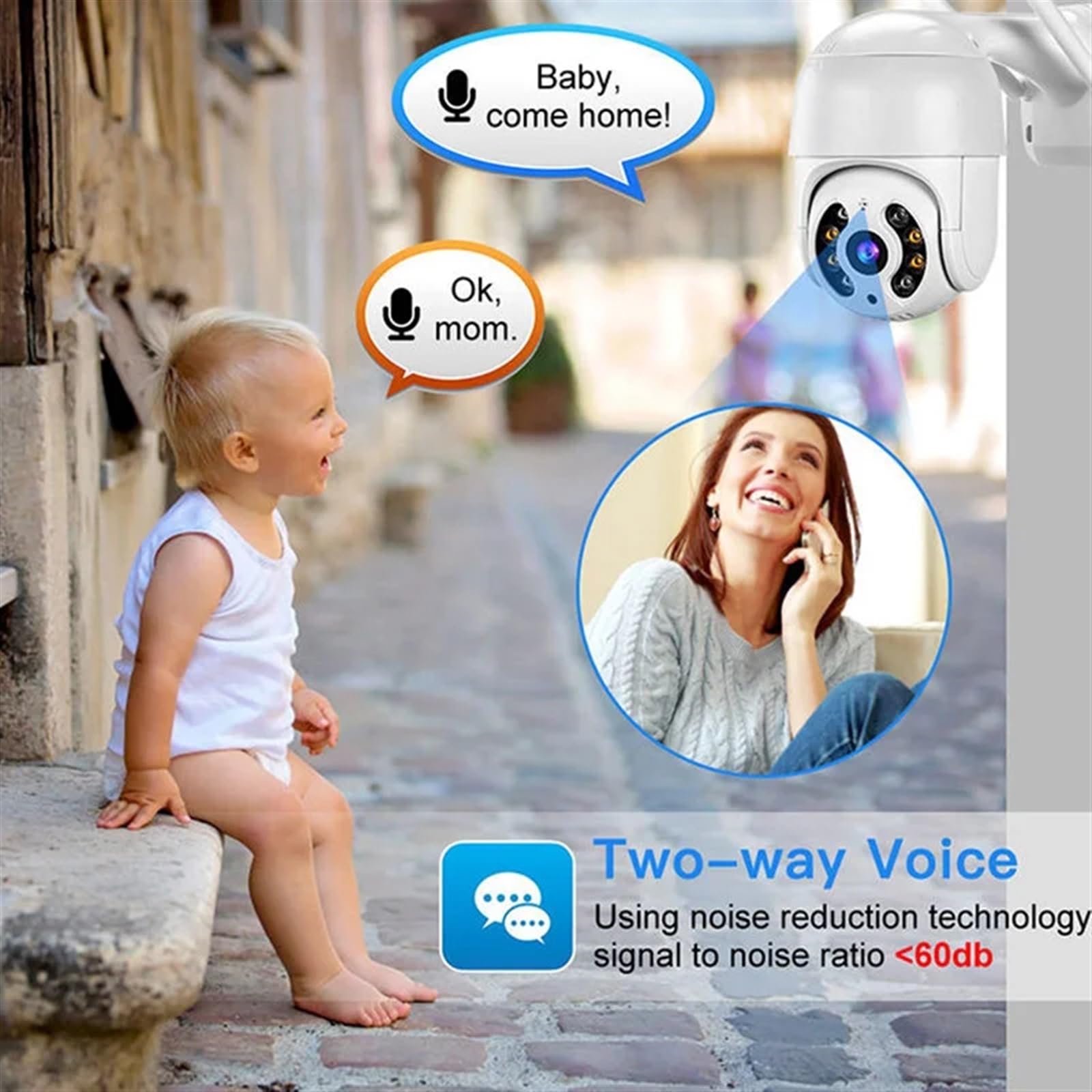4K 8MP kamera monitoringu wi-fi zewnętrzna wodoodporna PTZ Ai automatyczne śledzenie Audio kamera monitorująca CCTV kamery IP 1080P(8MP 4K Add 128G Card)