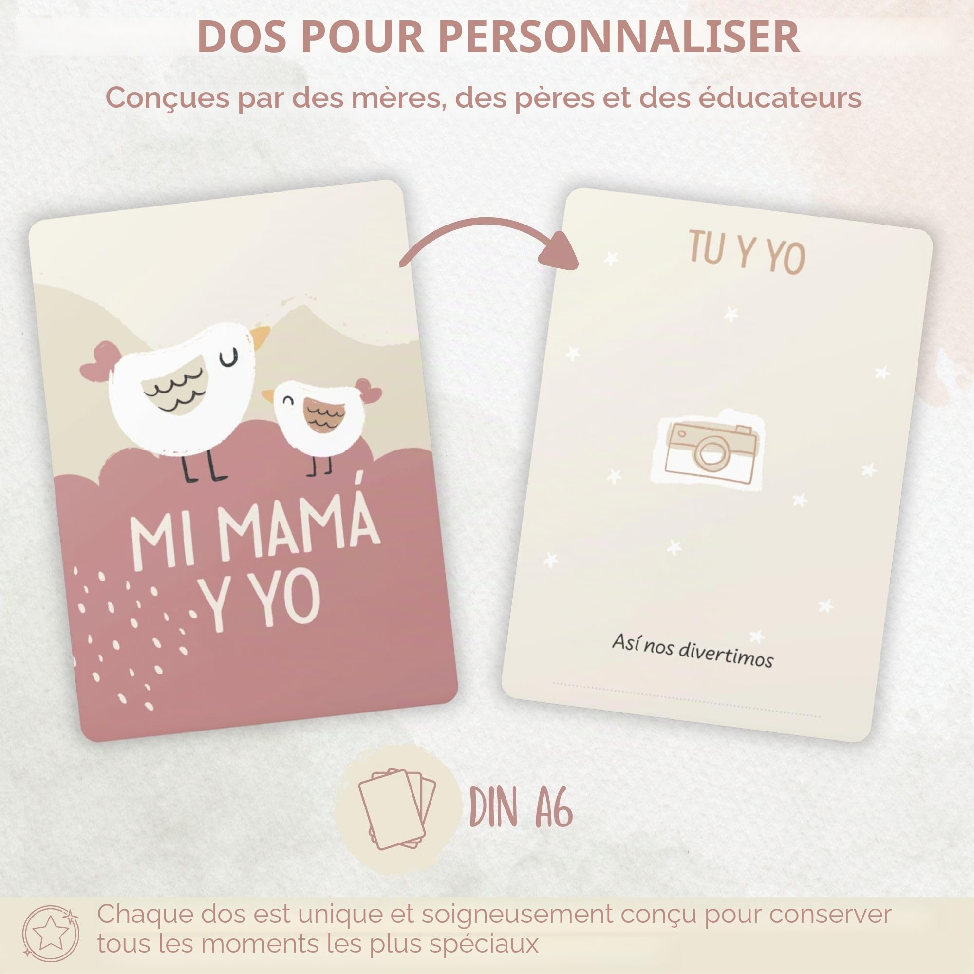 HuBorns - Carte Etape Bebe pour Suivre les Étapes les Plus Importantes, 46 Carte Mois par Mois Bebe à Offrir comme Cadeau Bebe Naissance, Cartes Etapes Bébé (Espagnol)