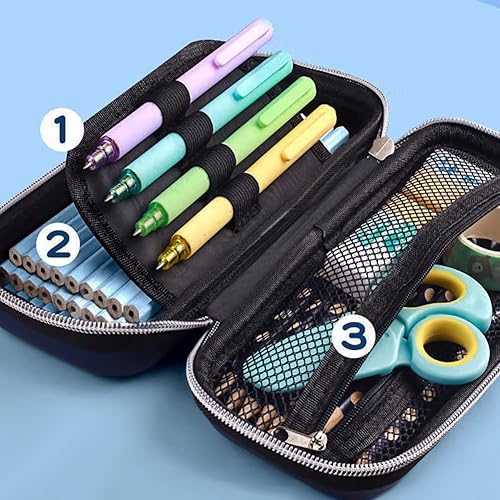 Miniatura 3 de Estuche para lápices para niños con dibujos animados 3D, estuche para bolígrafos para escuela, niños, estudiantes, papelería, astronauta, azul