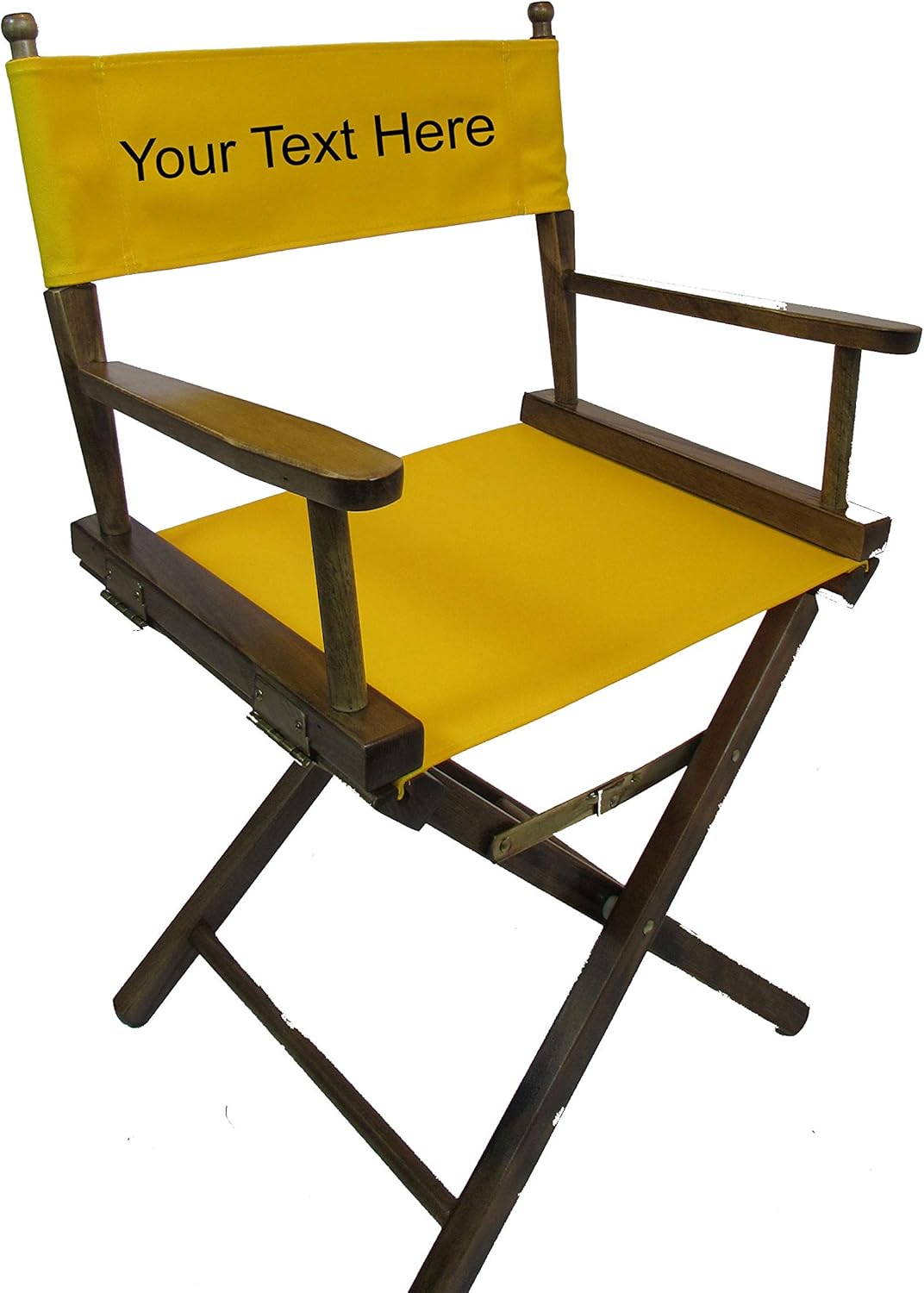Amazoncom Personalized Imprinted Gold Medal Contemporary 18 Table Height Walnut Frame Directors Chair Yellow Kitchen Dining Amazoncom Personalized Imprinted Gold Medal Contemporary 18 Table Height Walnut Frame Directors Chair Yellow Kitchen Dining