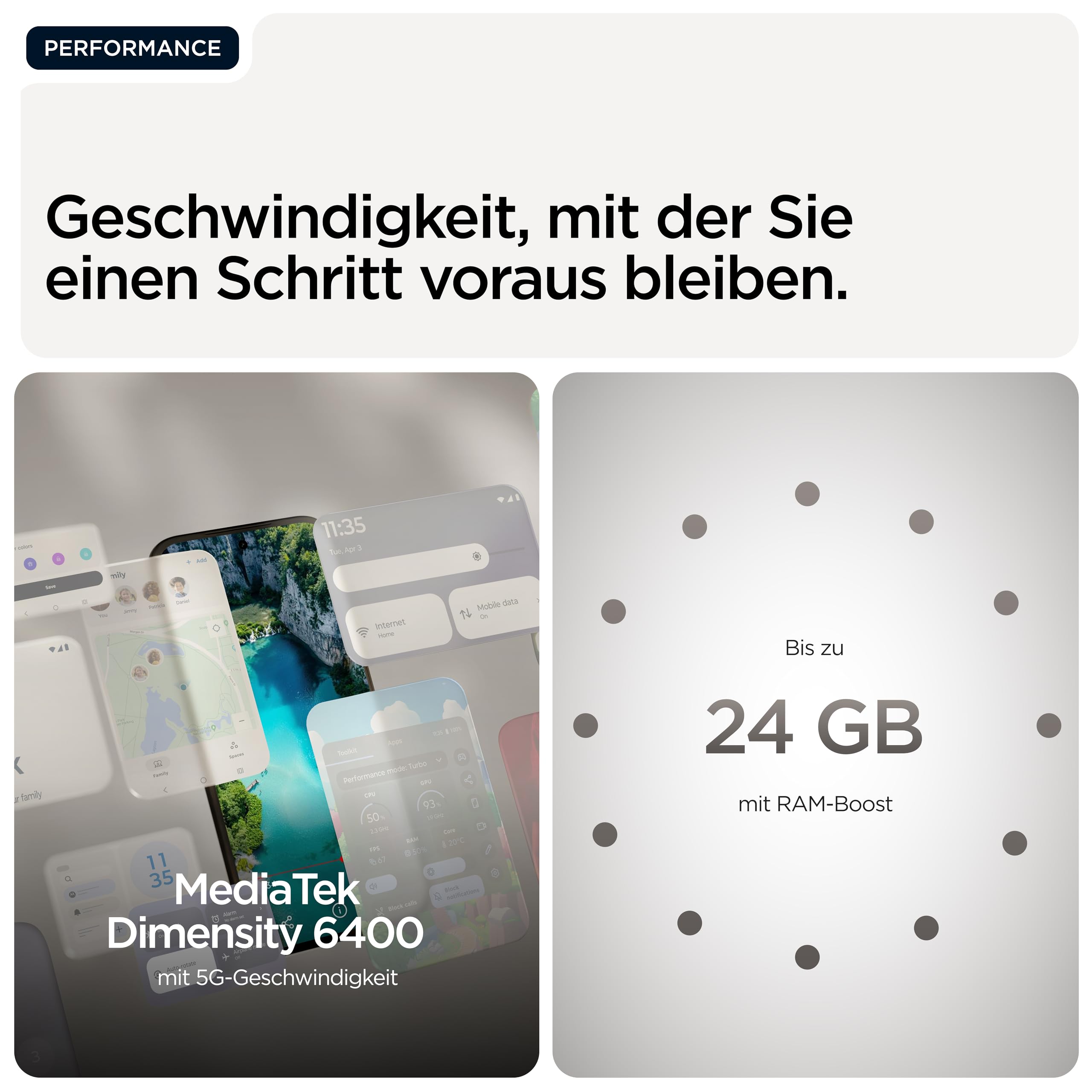 Motorola Moto g77 5G Smartphone (6,78“-Super-HD-Display mit Corning Gorilla Glas 7i, Sturz- und Kratzschutz, 108-MP-Kamera, 8/256GB, 5100 mAh, Android 16) Pantone Black Olive