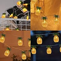 Vista 7 de Vigdur Paquete de 2 tiras de luces de piña, funciona con pilas con 20 luces LED de patio divertidas para fiesta, dormitorio, hogar, cumpleaños