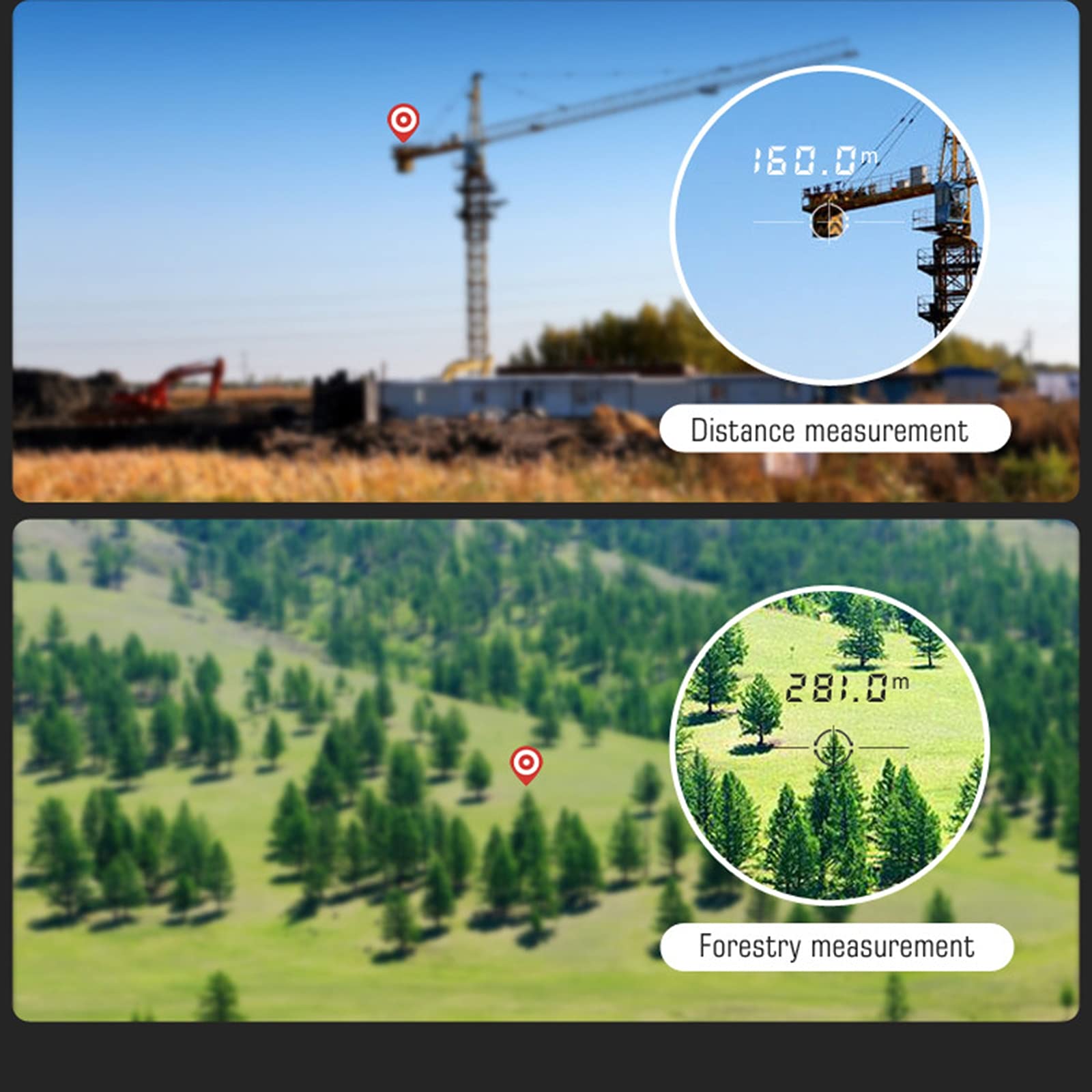 Telémetro láser de Golf de 600 m, telémetro de minigolf, Ruleta de Caza, Cinta métrica láser Digital, telémetro de Modo Ajustado