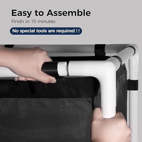 Miniatura 3 de Contenedor de almacenamiento para piscina, 45 galones, soporte para fideos, juguetes, flotadores, toallas, organizador de malla para equipos de