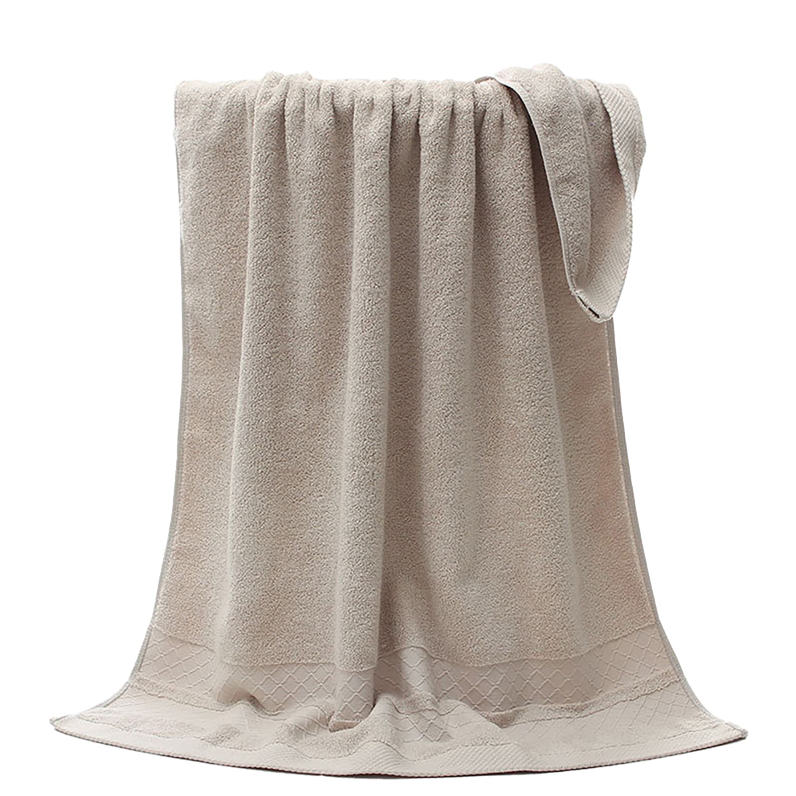 Serviette de douche extra large ultra absorbante en coton gris