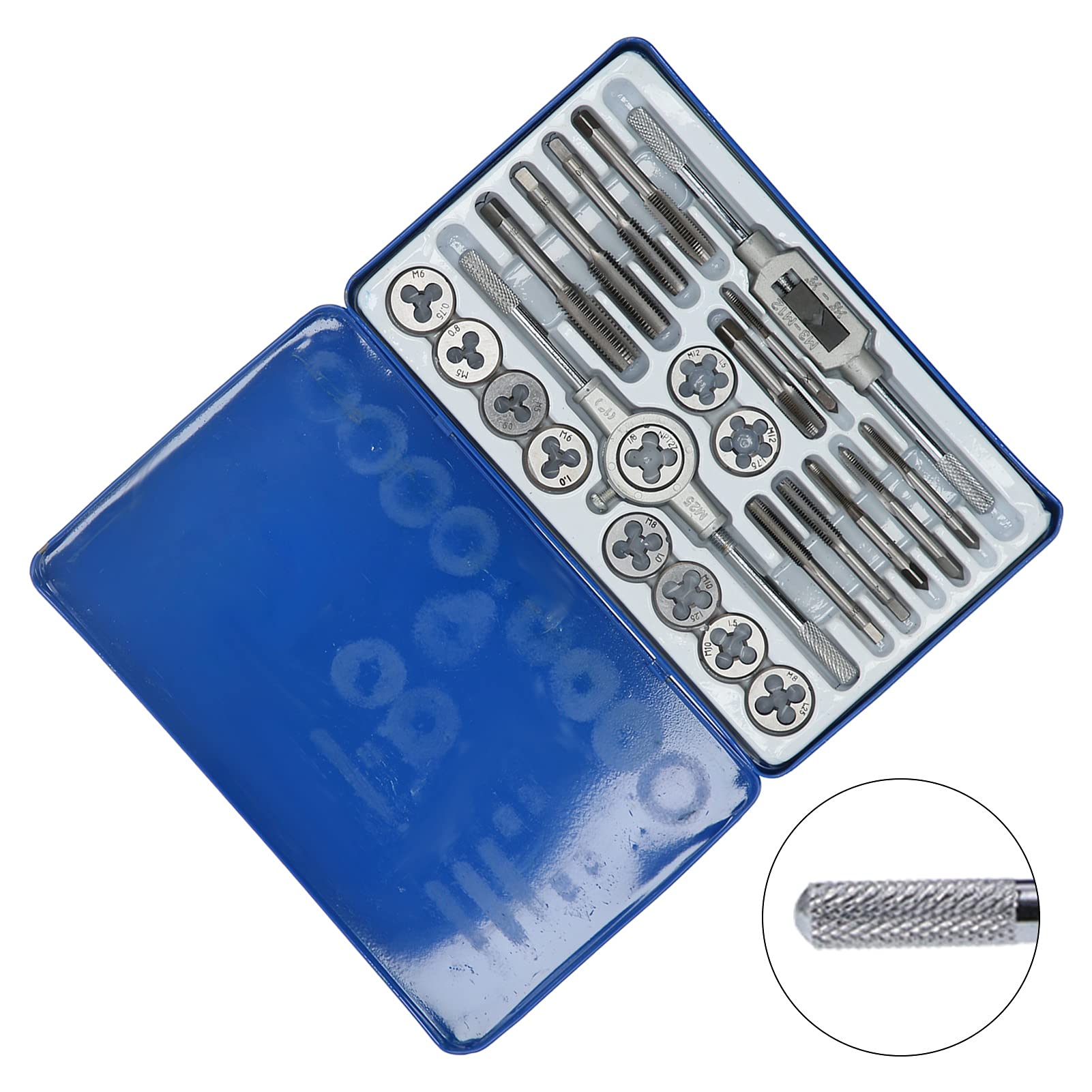Kit de machos y matrices, herramienta de reparación de roscas de acero de aleación, llave fija, manual, ferretería, suministros industriales, machos de roscar para reparación de automóviles, juego