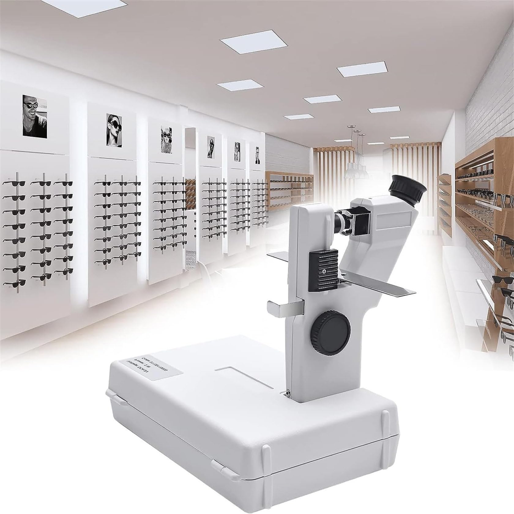 Lentómetro manual portátil para optometría, focimetro de mano con rango de 0-±15D y ángulo de eje de prisma de 0°-360°, ideal para medición externa de lentes