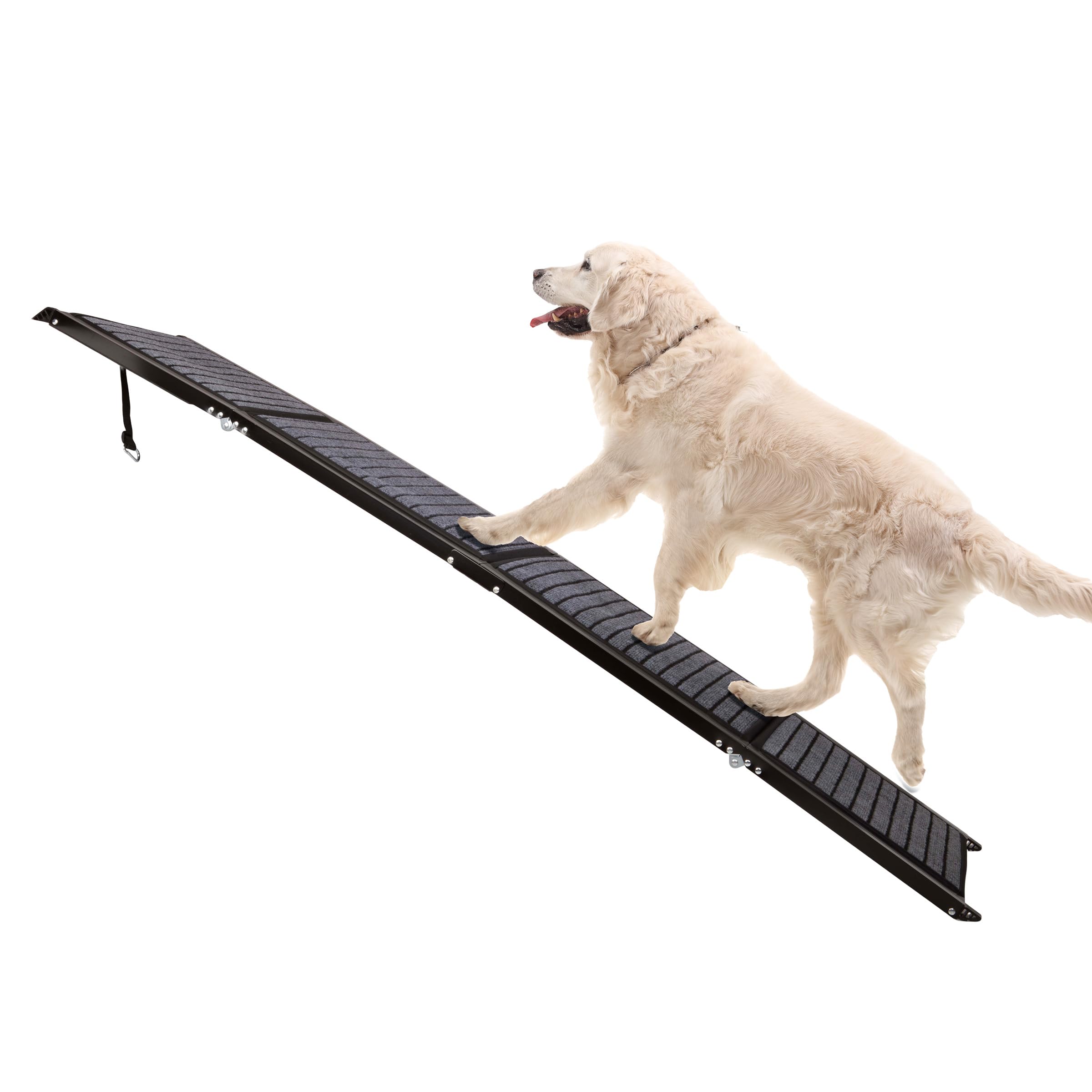 Dog Ramp - 72” x 19.5” Folding Dog Ramp for Car, Truck, SUV, or RV - Portable Ramps for Large Pets with Non-Slip Rug Surface - Pet Travel Accessories