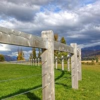 Vista 8 de Soporte de valla 8 paquetes, soportes galvanizados 2x4 para riel de madera, kit de reparación de soporte de valla