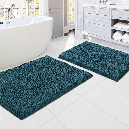 Miniatura 42 de H.VERSAILTEX Alfombras de Baño Tapete de Baño Alfombras de Baño Tapetes de Baño para Baño Antideslizante Extra Grueso Rebotante Suave Chenille