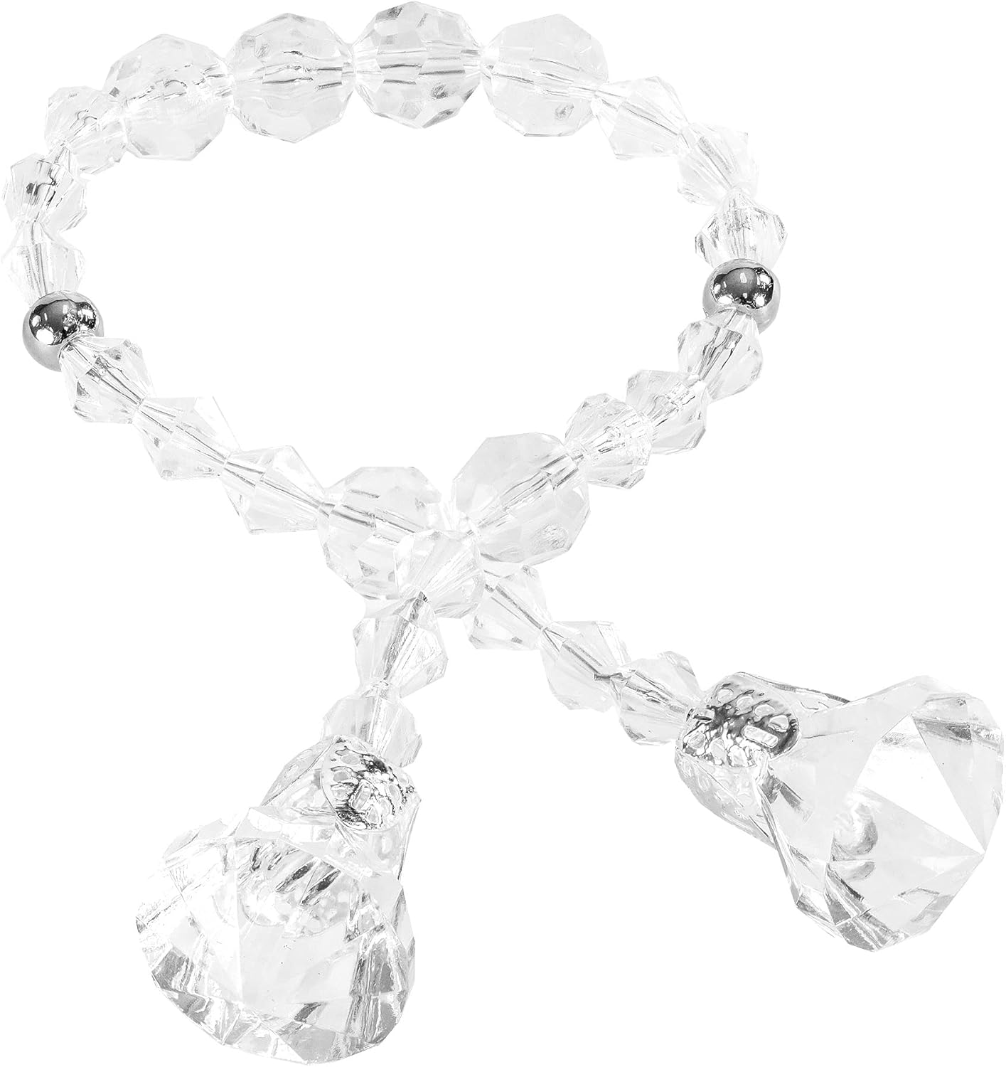 RCZ Décor Acrylic Crystal Beads Napkin Ring Strand - 10" | 1 Pc,Clear: Home & Kitchen