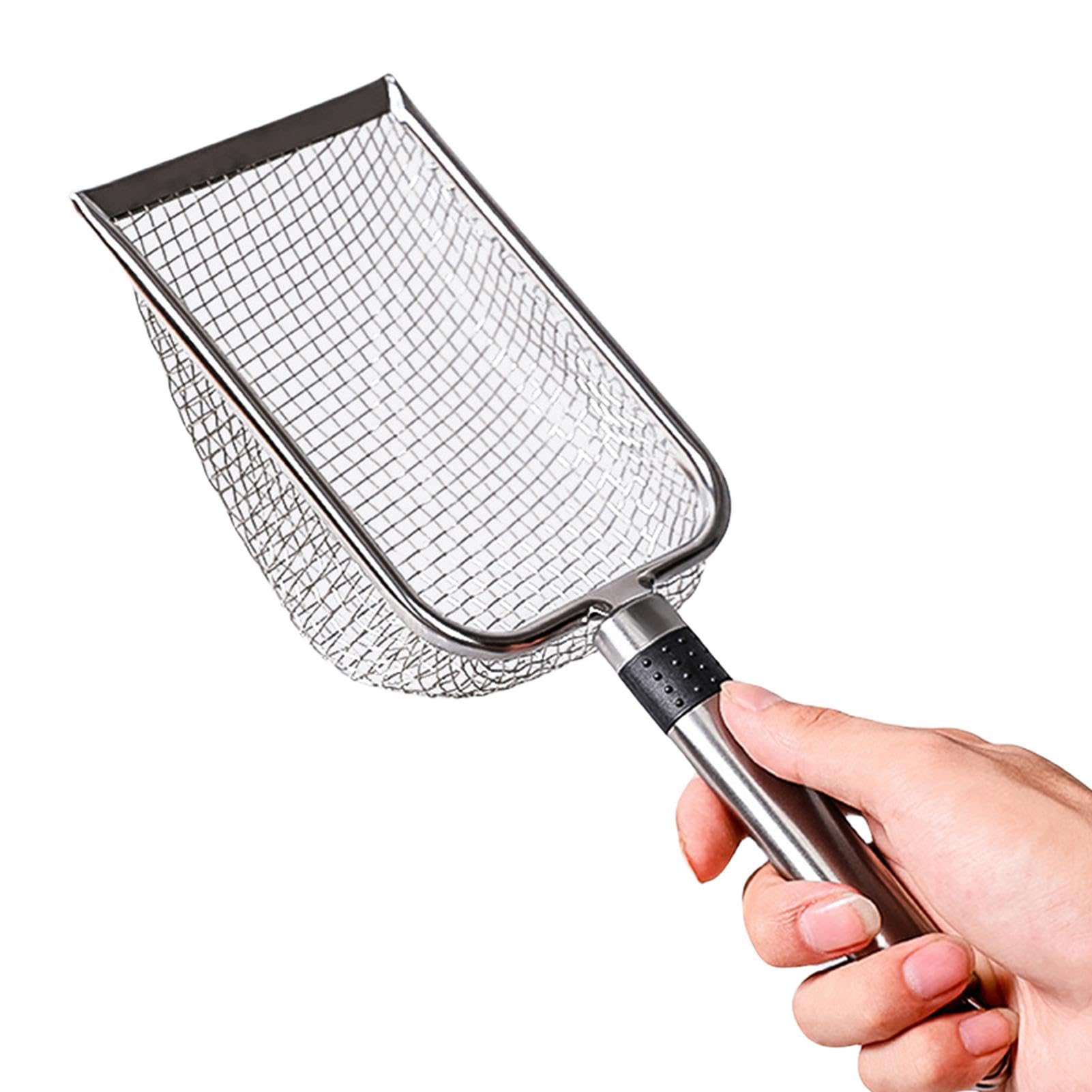 LATRAT Kattenbakschep van metaal, voor snel zeven, met comfortabele grip, kattenbak-zandschep, zeefschep voor eigenaars van meerdere katten LATRAT Kattenbakschep van metaal, voor snel zeven, met comfortabele grip, kattenbak-zandschep, zeefschep voor eigenaars van meerdere katten