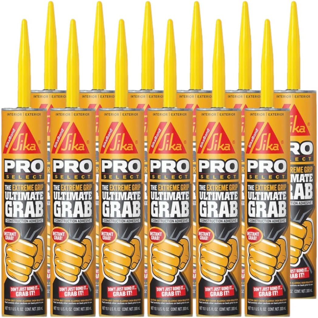 Sika Corporation 476098 10.1 Oz Gray Sikabond Extreme Grip Ultimate Grab Construction Adhesive12