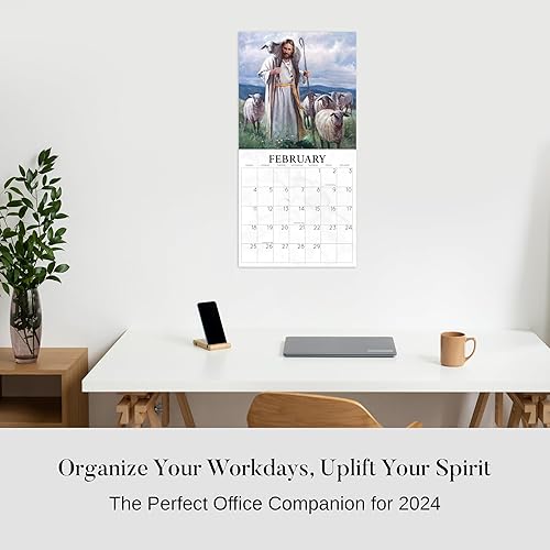 Miniatura 6 de HavenLight Calendario artístico para pared 2024  "Divine Redeemer" por Del Parson, 12 x 12 pulgadas impreso en papel de archivo de alta calidad,