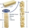 Jac & Mok Jumbo Tumble Tower Game | 60 Pieces Wooden Toppling Blocks Toys with Carrying Case | Premium Pine Wood Material (Builds from 60cm to 150cm