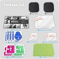 Vista 6 de FiTSTILL 10PCS Screen Protector for Go Pro Hero 12/Hero 11/Hero 10/Hero 9 Black,3 Pack Ultra lear Tempered Glass Screen protector+1pcs Rubber Lens