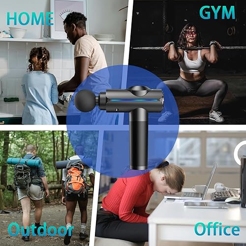 Miniatura 8 de Pistola de masaje, selección de regalo de Acción de Gracias y Navidad, pistola de masaje de tejido profundo para aliviar el dolor, masajeador