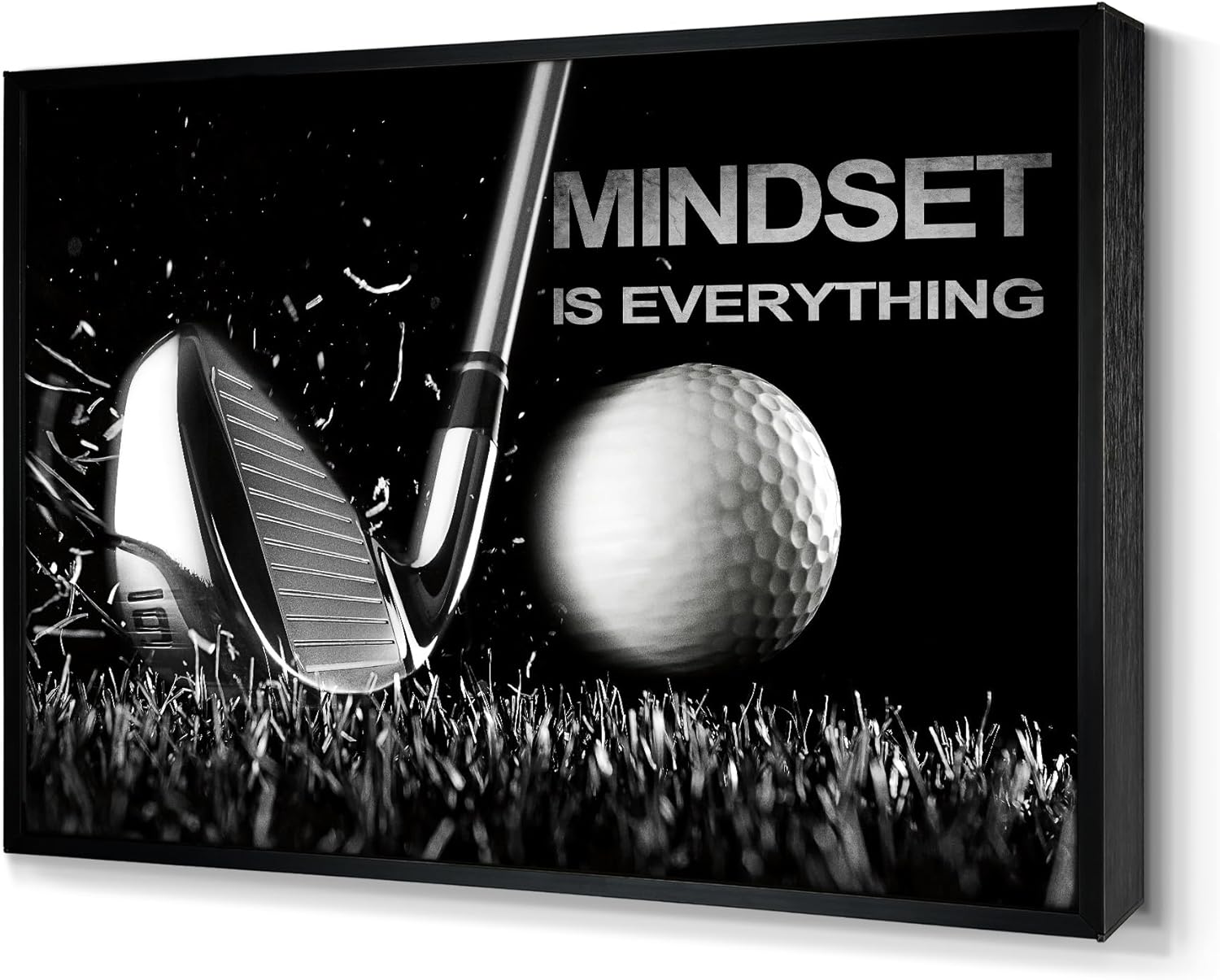 Golf Wall Art DecorAluminum Frame Black and White